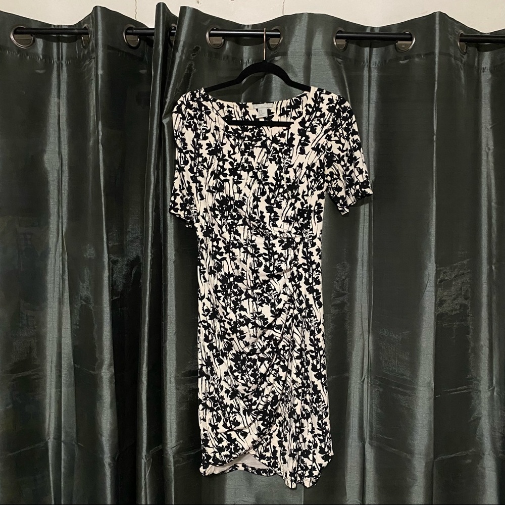 Black and Tan Flowers Dress size M